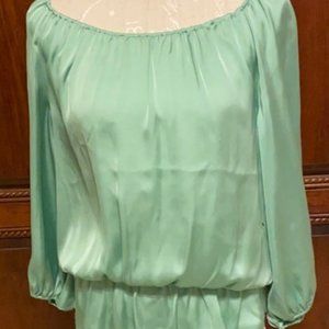 NWT Vince Camuto Mint Green Off Shoulder Blouse